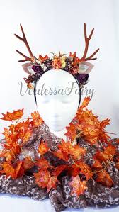 autumn deer antler headdress woodland forest headpiece etsy christmas headpiece fairy headpiece headpiece