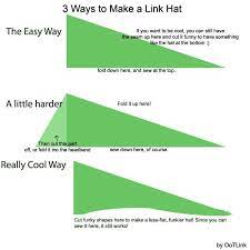 If You 039 Re Thinking About Cosplaying Link Or Need Some Hat Help Here Ya Are Just Remember The Third Method Builds On Link Hat Zelda Costume Link Costume