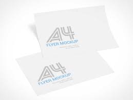 Download A4 Flyer Sheets Landscape Display Psd Mockup Psd Mockups