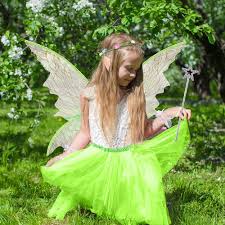 Amazon.com: Liitrsh 6 Pcs Girl Princess Wings Costume Set, Green Tutu Elf  Ears Wand Flower Crown and Lace Gloves for Kids 3 to 8 Years Halloween  Cosplay Dress up Party : Clothing,
