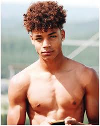 Brown Hair With Red Highlights Gurlrandomizer Tu Trendinghaircutsformen Click The Image Now For More Inf Boys With Curly Hair Cute Black Boys Cute Black Guys