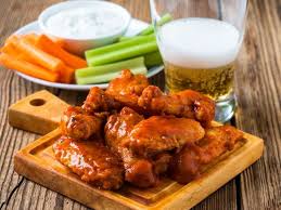 A 5 Star Recipe For Baked Buffalo Wings With Creamy Blue Cheese Sauce Made With Chicken Wings Oil Garlic Chicken Wings Chicken Wings Rezept Appetizer Wings