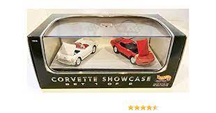 Single car photos, followed by 491 people on pinterest. Amazon Com Hot Wheels Collectibles Corvette Showcase Set 1 Of 2 45th Corvette Anniversary Limited Edition 2 Car Set W Display Case Toys Games