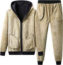 Warm Sport Suit Men 3 Pieces/Set Winter Sportsuit Thermal Hoodies Sets  Fleece Tracksuit Windproof Gym Run Sportswear at Amazon Men's Clothing store