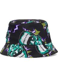 Prada Prada Frankenstein Printed Bucket Hat Schwarz Prada Hats Prada Hat Fashion