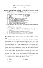Sebuah arsip atau karya film indonesia bisa kita saksikan dalam bentuk format yang telah direstorasi. Contoh Soal Teks Ulasan Film Pilihan Ganda Dan Jawabannya Mosaicone