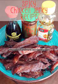 Homemade Spicy Chicken Jerky Chicken Jerky Jerky Recipes Chicken Jerky Recipe