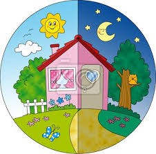 Carta Da Parati Casa Di Campagna Giorno E Notte Illustrazione Per Bambini Pixers Viviamo Per Il Cambiamento Bambino Illustrazione Attivita Montessori Attivita Scuola Materna