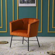 Our selection includes elegant armchairs, voluminous lounge chairs, airy rattan chairs and authentic classics from top brands of contemporary. Aurelie Tub Chair In Burnt Orange Velvet Shop Designer Home Furnishings
