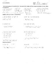 Write a possible equation for this polynomial using your sketch. 2 14 Graded Assignment Part 2 Semester 2 Pdf Graded Assignment Unit Test Part 2 Polynomials Answer The Questions Below When You Are Nished Submit This Course Hero