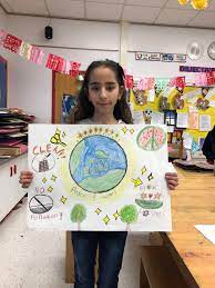 Holding the earth art activity. Earth Day Contest Mrs Saad S Art Blog