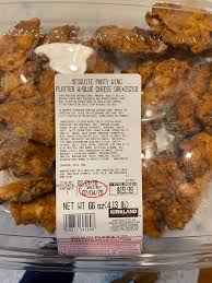 Costco chicken wings 1 serving 255 calories 0 grams carbs 19 grams fat 21 grams protein. The Mesquite Wings Are So Smoky And Over Seasoned I Could Not Eat Them Because The Smoke Flavor The Blue Cheese Was Good Though Costco