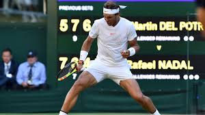 Rafael nadal, seeking his sixth title in madrid and looking to regain top form ahead of the french open, easily dispatched countryman carlos alcaraz, who turned 18 on wednesday, to advance at the. Wimbledon 2018 Halbfinale Rafael Nadal Ubersteht Funf Satze Gegen Juan Martin Del Potro Eurosport