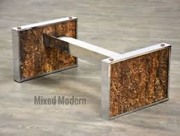 People said coffee table black based make a. Chrome And Cork Coffee Table Base Mid Century Modern Milo Style Ebay