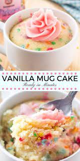 Vanilla Mug Cake Moist Flavorful Cake That S Ready In Minutes Recipe Mug Recipes Microwave Mug Recipes Vanilla Mug Cakes