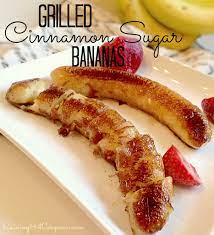 Grilled Bananas Recipe Cinnamon Sugar Coconut Oil Recipe Banana Recipes Oatmeal Cookies Recipes Easy Fruit Recipes