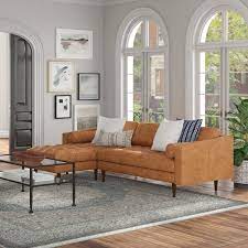 Not only are modern leather match fabric sofa meant to be comfortable, but they also speak volumes about the owner's tastes and must be chosen with conscious effort. Camel Leather Sectional Joss Main