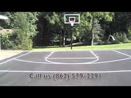 We're offering free custom lettered pole padding with the purchase of any of our basketball hoops. Driveway Basketball Court Line Painting Youtube