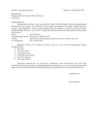 Besar harapan saya untuk diberi kesempatan wawancara untuk menjelaskan secara detail potensi yang. Contoh Surat Lamaran Kerja Official Style