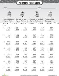 Extra Practice Three Digit Addition With Regrouping Worksheet Education Com Third Grade Math Worksheets Math Addition 3rd Grade Math