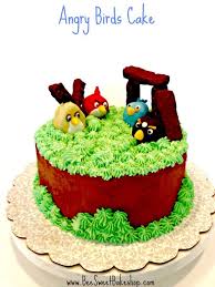 Bird In Hand Bake Shop Angry Birds Cake From Bee Sweet Bakeshop Chocolate Cake Whipped Ganache Swiss Meringue Buttercream Angry Birds Cake Kids Cake Cake