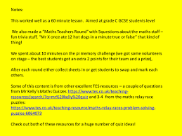 If you fail, then bless your heart. Large End Of Term Fun Maths Ks3 Pub Quiz Teaching Resources