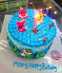 2nd Birthday Baby Shark Buttercream Cake Marys 2018 Birthday Cake Babyshark Birthdaycake Blue Tb Shark Birthday Cakes Shark Birthday Birthday Boy Shirts