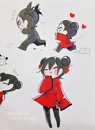 Cookieelemon Pucca X Garu In 2020 Funny Drawings Pucca Anime
