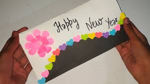 To make a typical size greeting card, use a 10 inches (25 cm) x 14 inches (36 cm) piece of cardstock. Diy New Year Greeting Card 2019 Papercraft Latest Design Craft Ideas Handmade Greetingcards Youtube