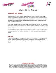 For which numbers would the following traditional bingo calls be used? Music Bingo Jammin Trivia