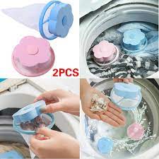 Washing machine lint trap size: 2pcs Reusable Washing Machine Floating Lint Mesh Bag Portable Washer Lint Catcher Washer Hair Catcher Washing Machine Lint Trap For Household Tool Color Blue Pink Wish