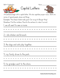 One must always capitalize the starts or beginnings of. Correct The Capitalization Errors Worksheet Have Fun Teaching