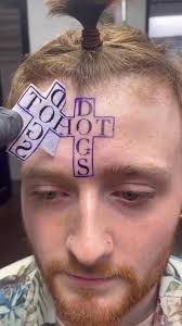 Image result for quirky pylon forehead tattoo