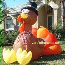 How tall is an inflatable easter bunny for a yard? 6 Gemmy Airblown Inflatable Original Thanksgiving Turkey Sitting W Pilgrim Hat