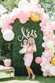 1st Birthday Balloon Decoration Ideas Pink Balloon Arch Unicorn Themed First Birthday Party Baby Shower Balloon Arch Pink Balloons Birthday Party Decorations