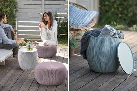 The keter cozies knit resin material is able to withstand incredible amounts of wear and tear. Keter Knit Cosy Urban Stool Table Set 7 Colour Options Garden Deals In Leeds