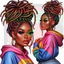 Machine Embroidery Design, Cute Girl, Dreadlocks, Natural Hair, Beauty  Woman, Melanin 4, 5, 6, 7 Inch