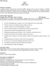 office manager cv example icover.org.uk