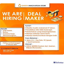 Hotelnya bersih , fasilitas bagus , staff yang ramah , lokasi strategisss di kota. Lowongan Kerja Qween Innovation Store Wonosobo Januari 2021