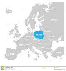 En savoir plus avec cette carte interactive en ligne détaillée de pologne fournie par google maps. La Pologne A Marque Par Le Bleu Dans La Carte Politique Grise De L Europe Illustration De Vecteur Illustration De Vecteur Illustration Du Earth Europeen 104356624