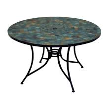 Sourcing guide for slate coffee table: Homestyles Stone Harbor 51 In Round Slate Tile Top Patio Dining Table 5601 36 The Home Depot