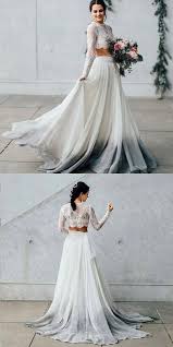 Two Piece Gradient Wedding Dresses Bridal Gown From Dressydances In 2020 Bridal Dresses Lace Floor Length Wedding Dress Two Piece Wedding Dress