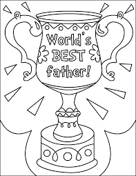 From a symbolic drawing of a trophy and ribbon written world's best/ number #1 dad to a playful images of kids and their father. Fathers Day Coloring Pages Best Coloring Pages For Kids