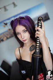 Monokichan, dyed hair, Suicide Girls, women, model, women indoors,  cleavage, HD phone wallpaper | Peakpx