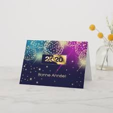 Bonne Annee 2020 New Year S Cards In French Zazzle Com New Year Card Holiday Cards New Year Greeting Cards