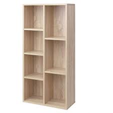 Vasagle Bibliotha Que A 7 Casier Bibliotha Que Debout Robuste Etaga Re De Rangement 50 X 24 X 106cm L X 1 X H Chaªne Clair Lbc27nl