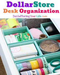 Desk Organization Ideas Simple Tips Diy Ideas For Your Home Office Dorm Room Or Bedroom Desk Decluttering Your Life Kids Desk Organization Desk Organization Diy Dollar Store Diy Organization