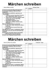 Es geht darum, eine balance zwischen den vorlage und eigener idee hinzubekommen. Korrekturbogen Aufsatz Eigenes Marchen Schreiben 4teachers De
