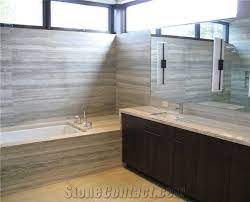 Silver travertine shower seat by dw tile & stone. Silver Travertine Bathroom Renovation From United States Stonecontact Com