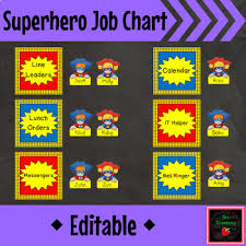 Superhero Job Chart Editable